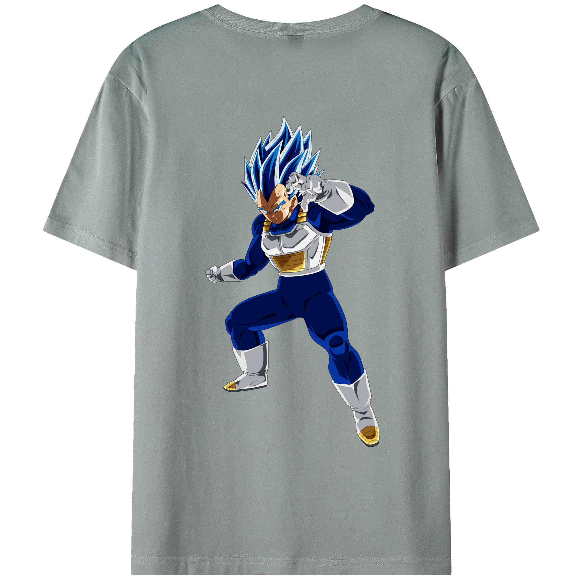 （画像用） ドラゴンボール ベジータ四世（Bejīta Yonsei）DRAGON BALL Vegeta IV 綿100％ メンズ半袖Tシャツ（バックプリント） 通気性